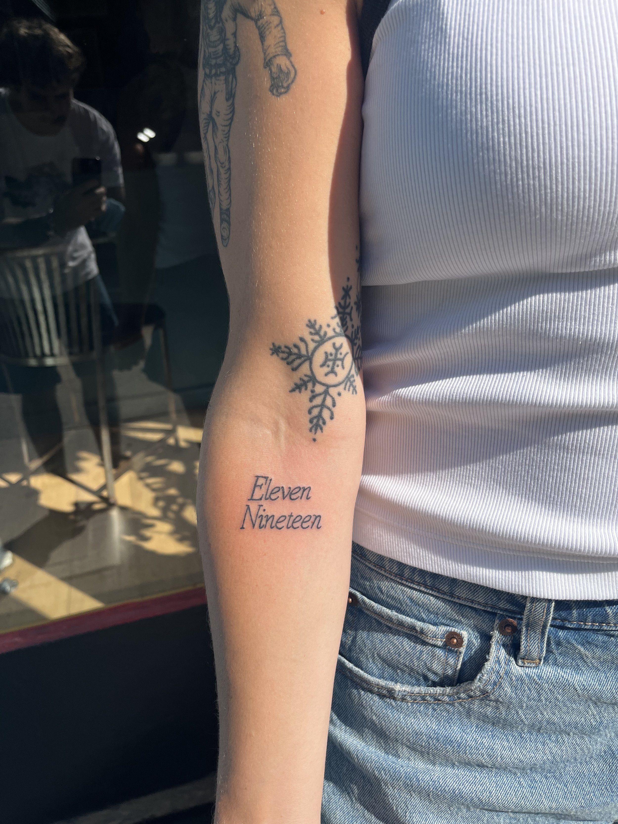 Julius-Forte-Tattoo-Portfolio-Brooklyn-Snowflake-Eleven-Nineteen-Arm-Tattoo.jpg