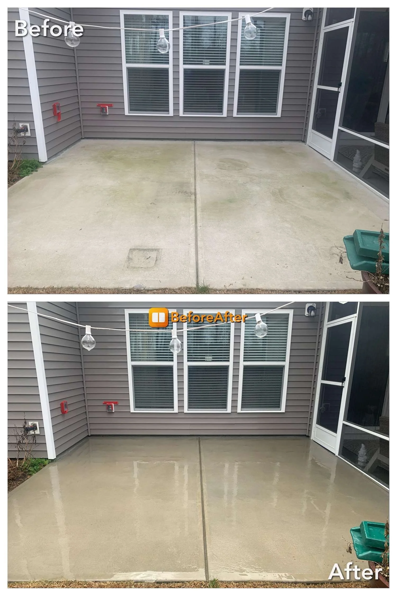 Patio Concrete pressure cleaning The Crossings