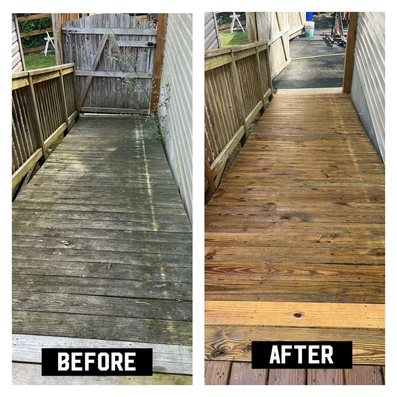 Wood Deck Soft Wash After 03