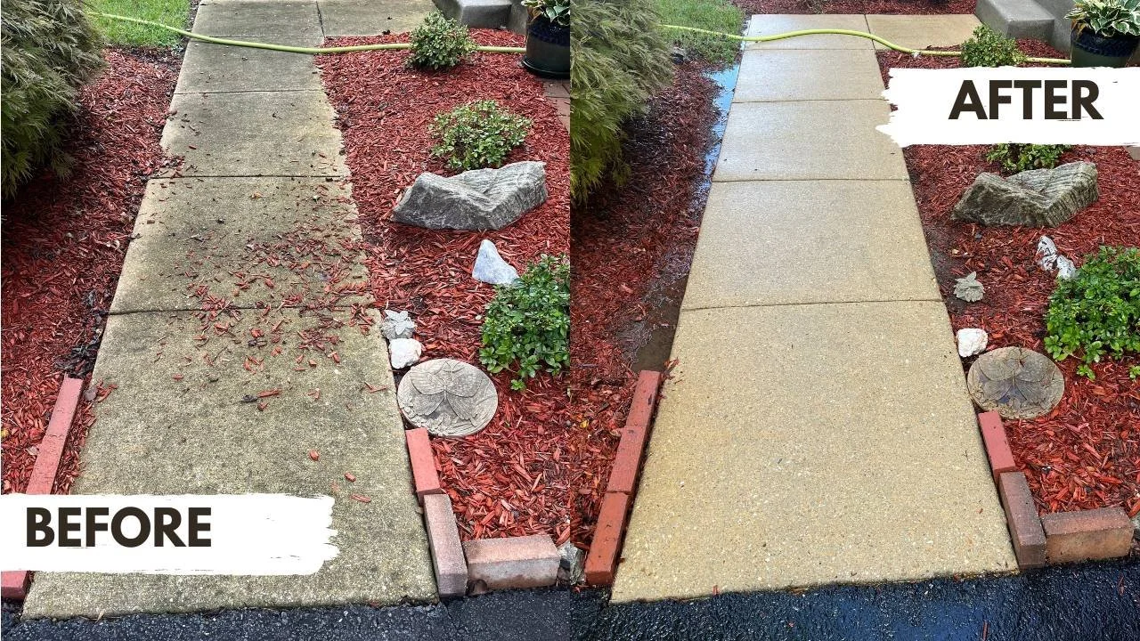 Walk way pressure cleaning 02