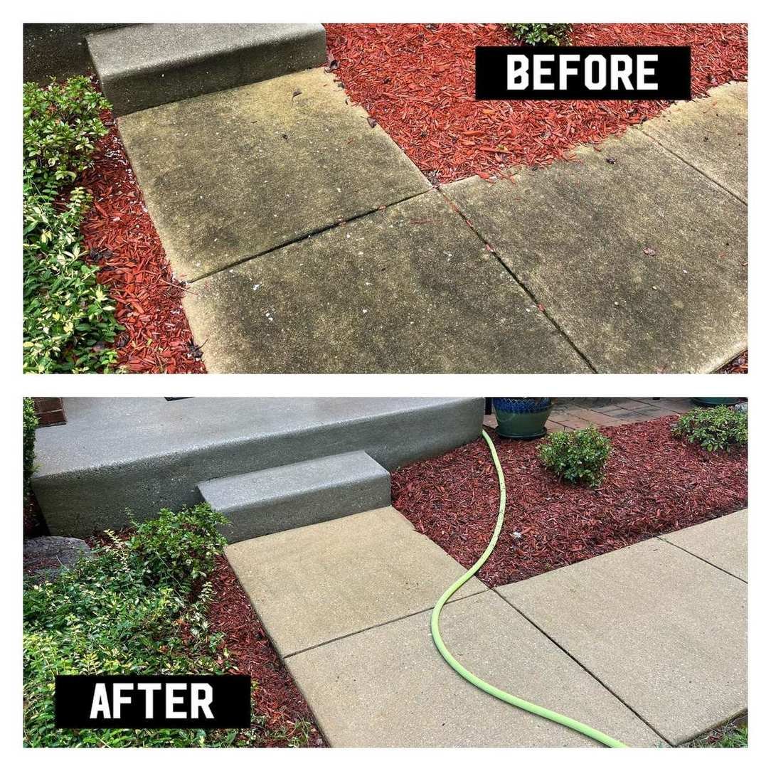 Walk way pressure cleaning 01