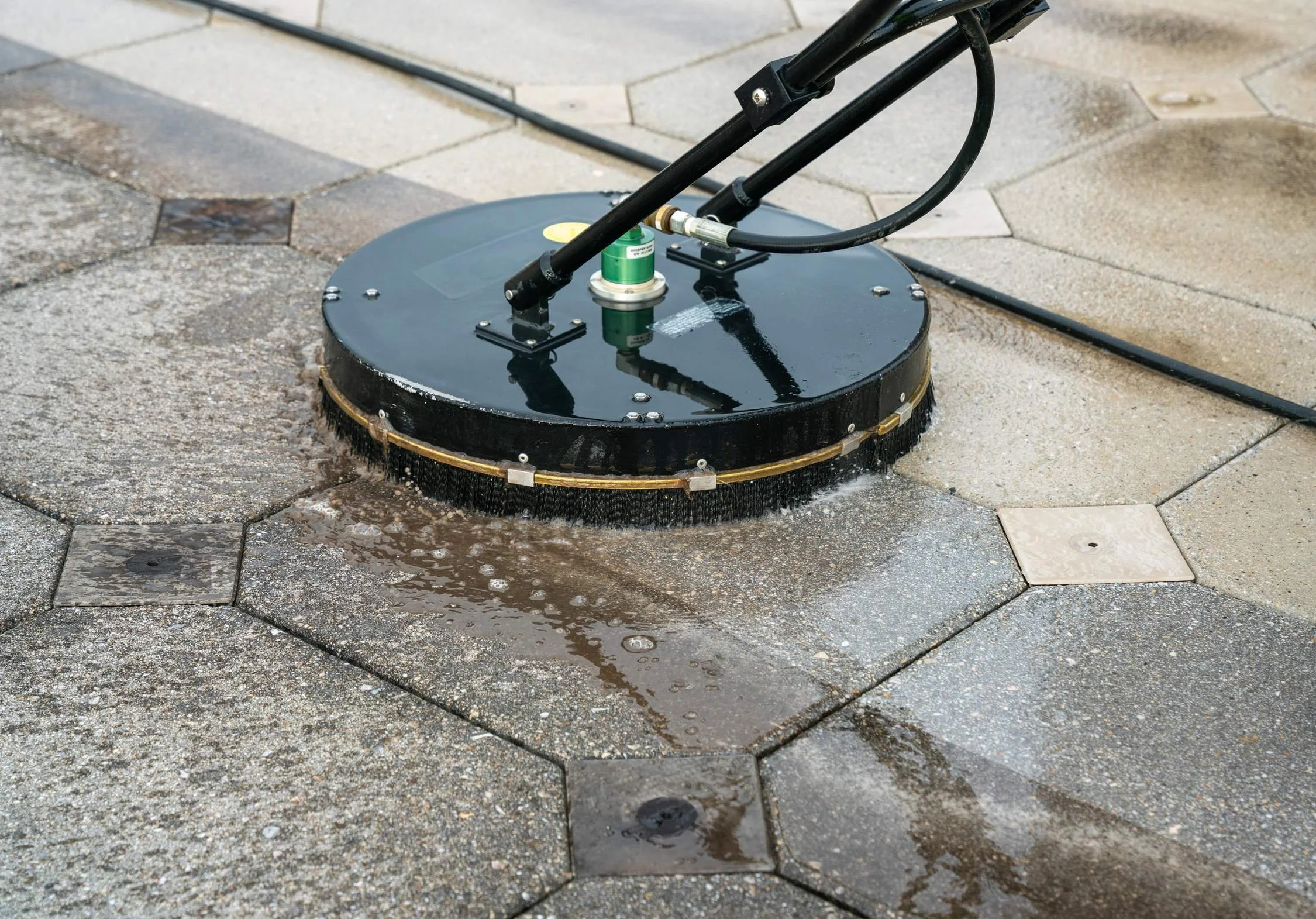 Pressure washing and Soft Washing concrete in Miramar, FL