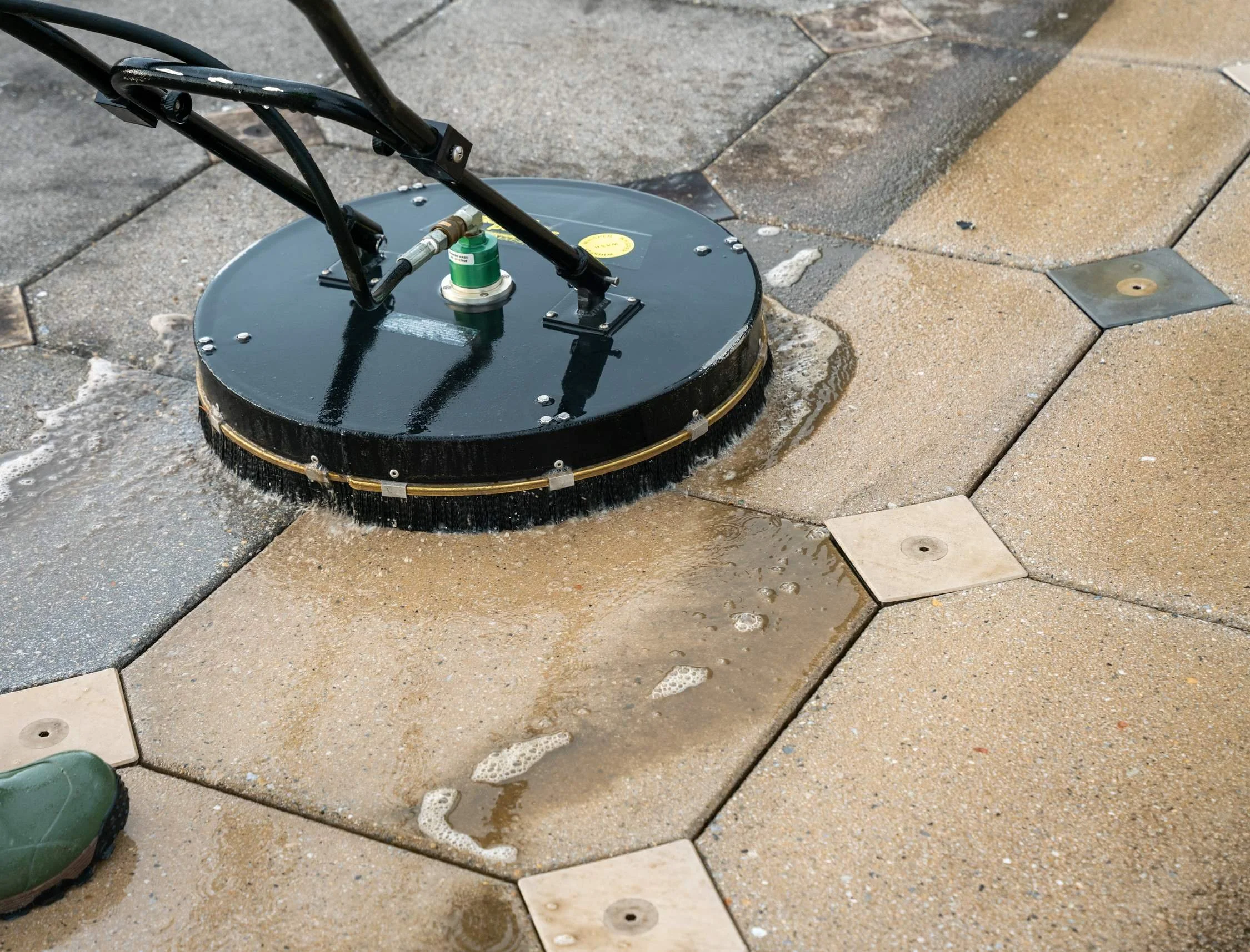ressure washing a concrete driveway in Miami, FL