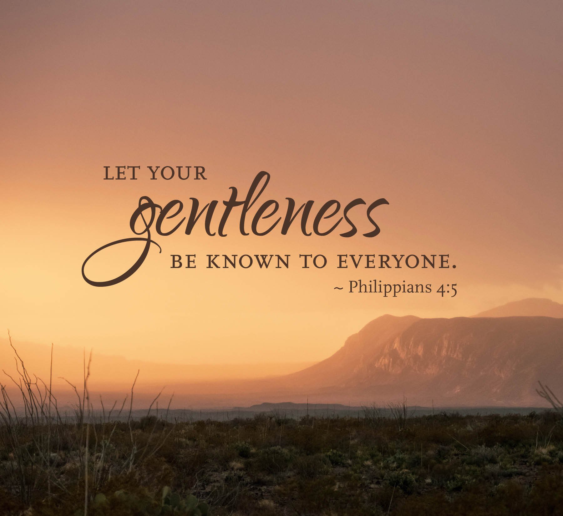 Let Your Gentleness Be Known