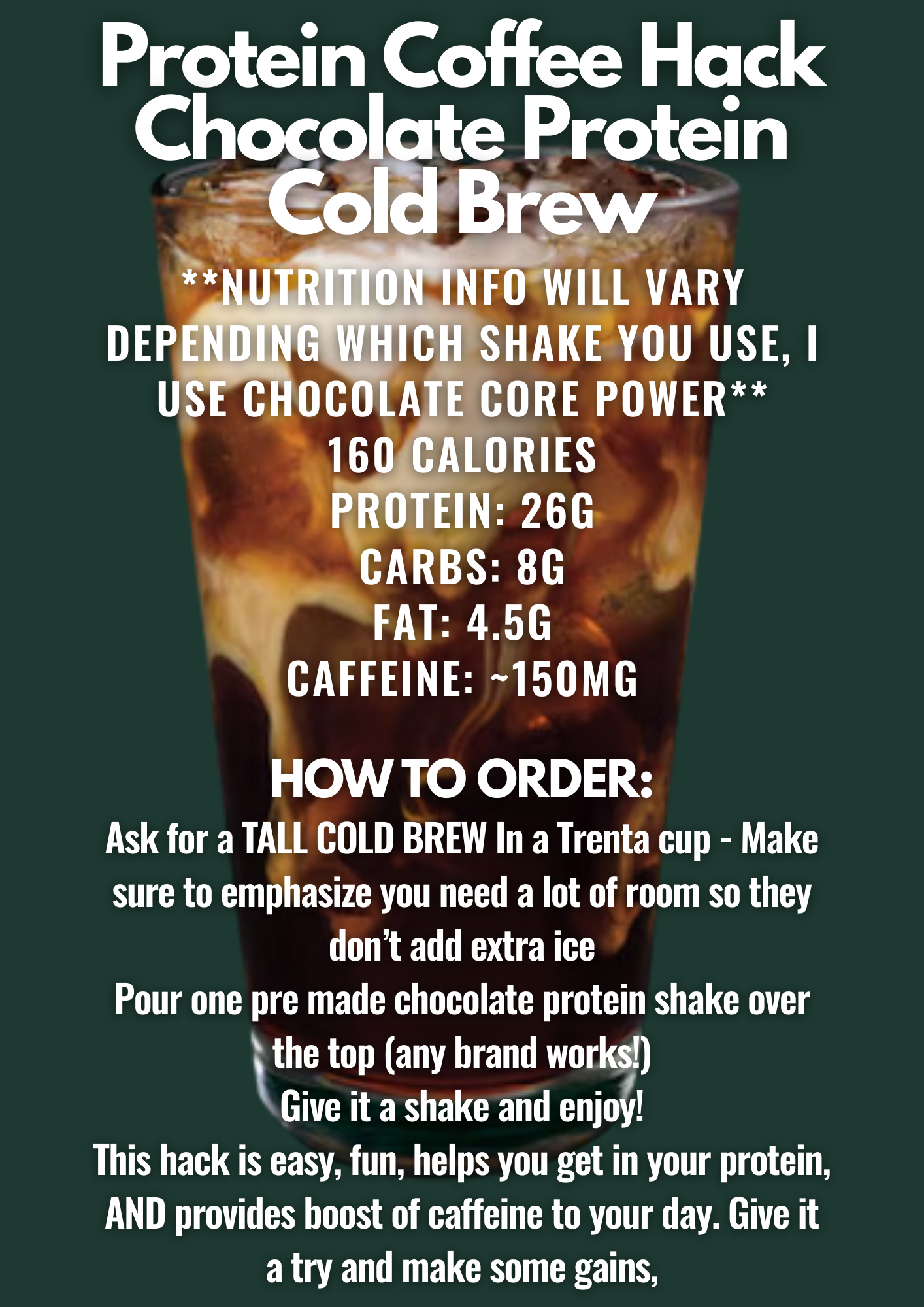 Protein Coffee Hack Chocolate Protein Cold Brew
