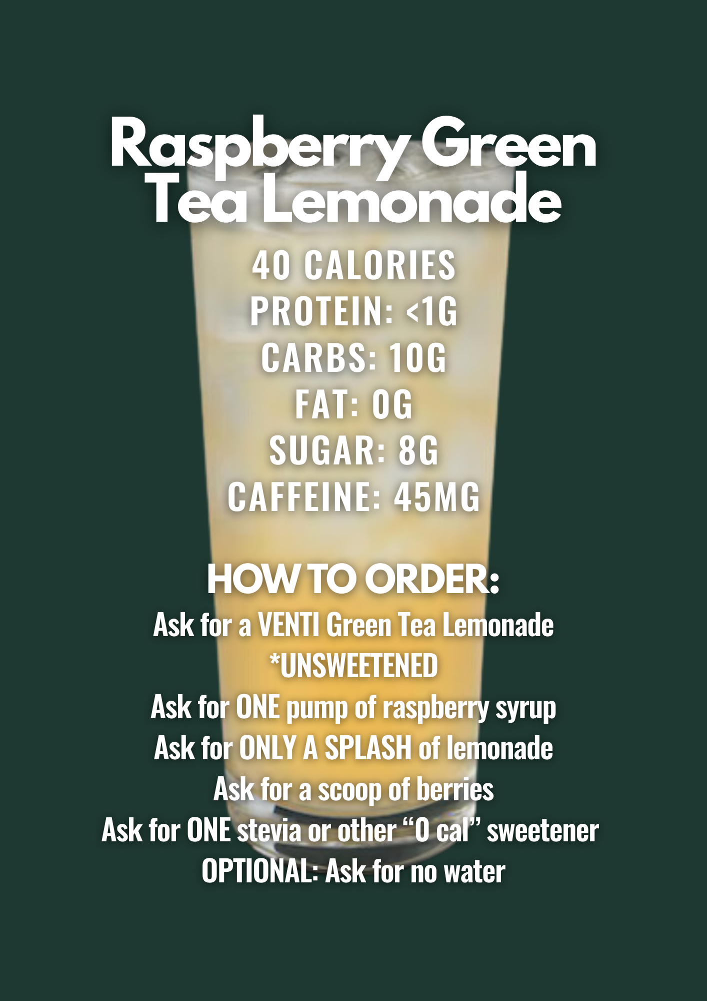 Raspberry Green Tea Lemonade