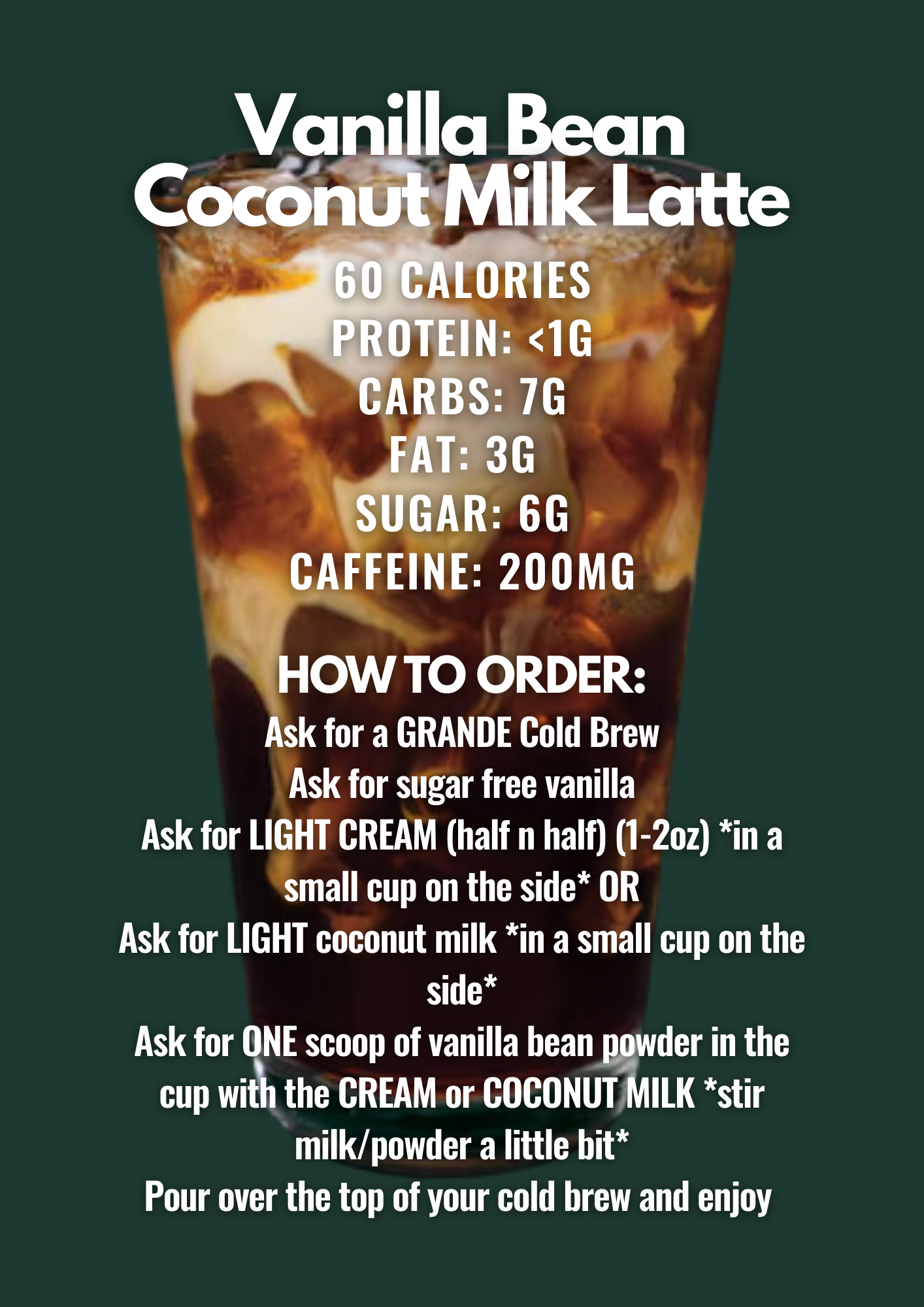 Vanilla Bean Coconut Milk Latte
