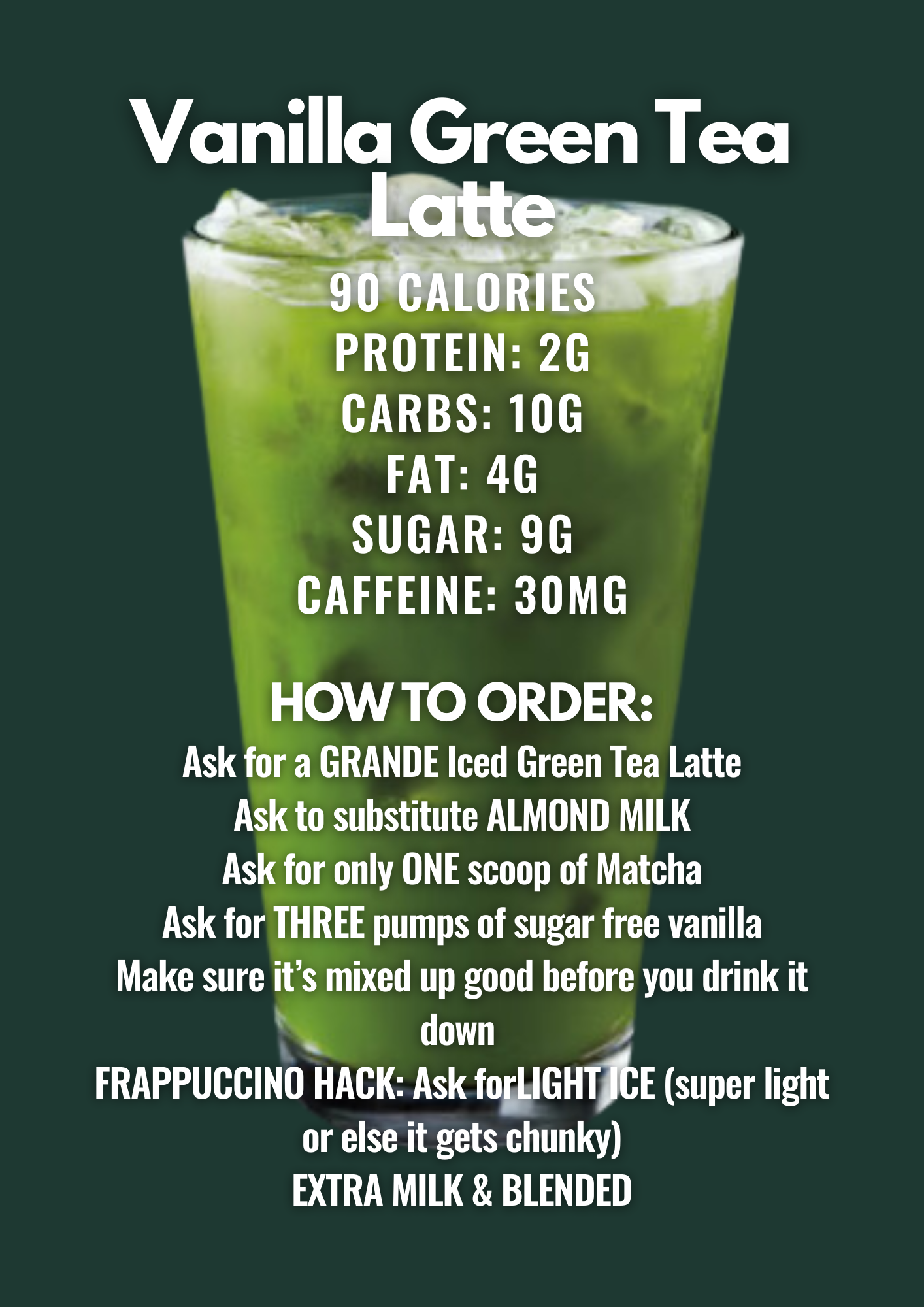 Vanilla Green Tea Latte