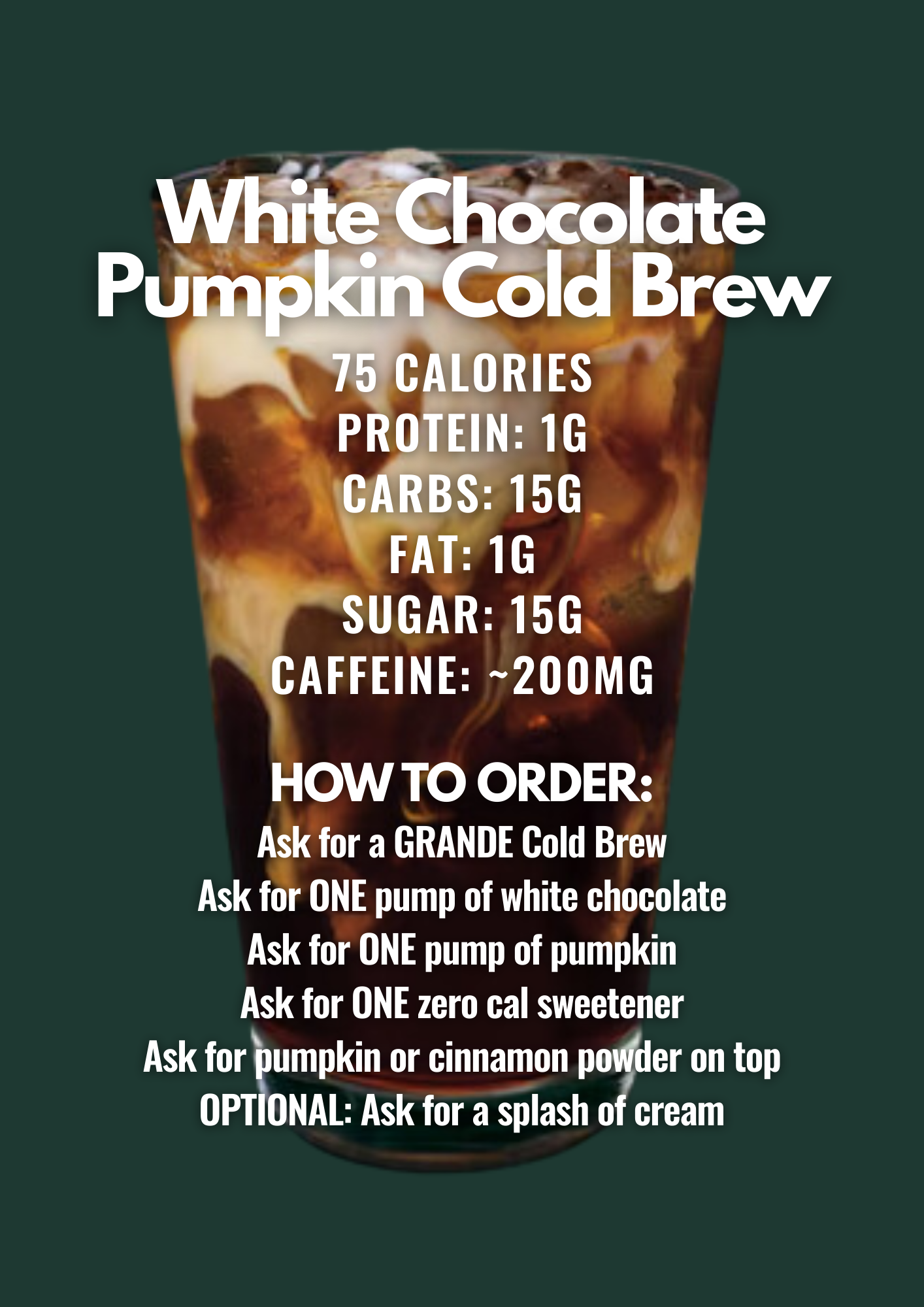 White Chocolate Pumpkin Cold Brew
