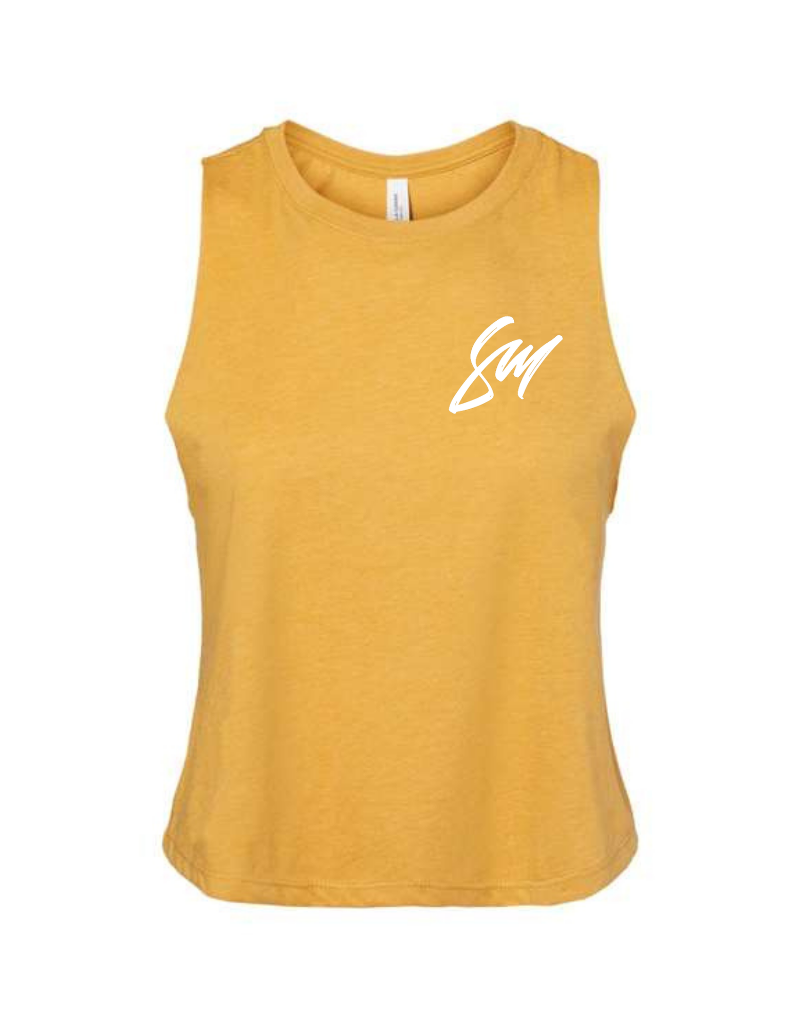 SM heather mustard f Crop Tank.png