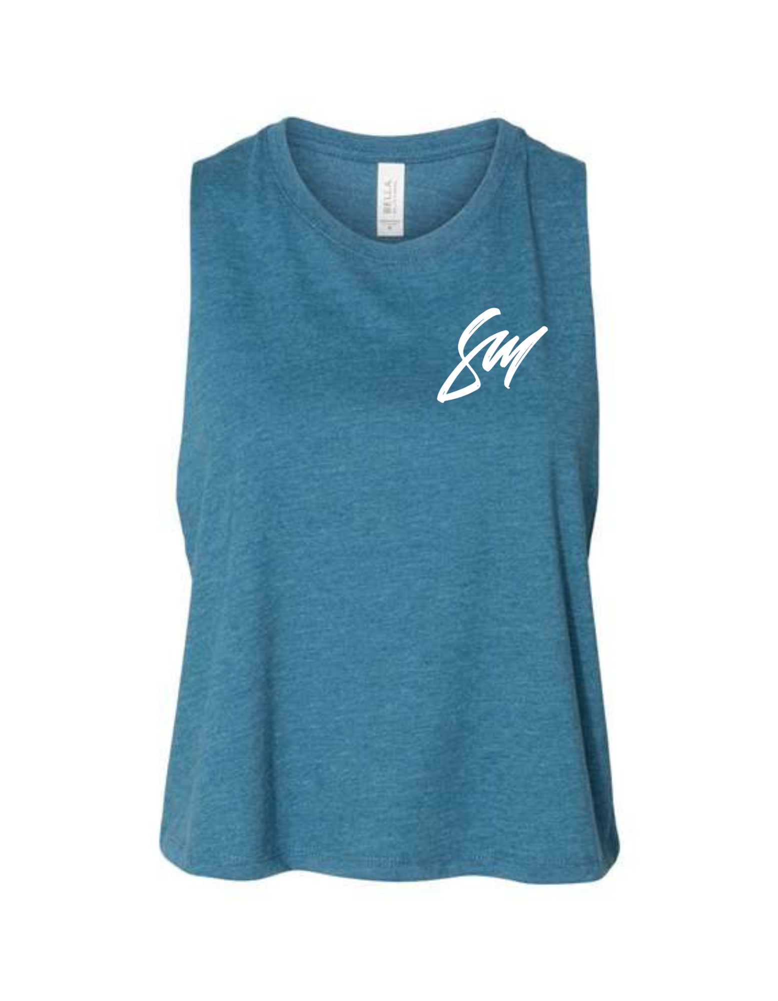 SM heather teal f Crop Tank.png