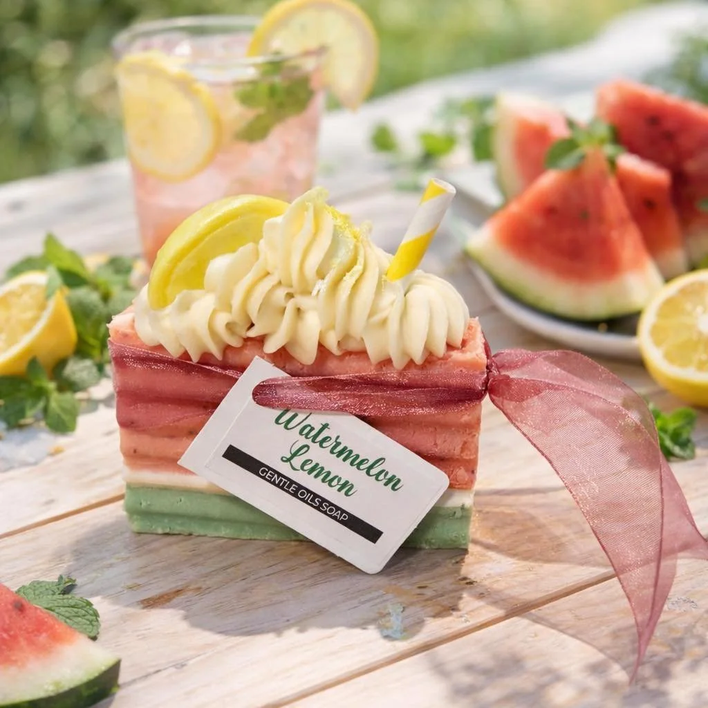 One more this week:

Watermelon Lemonade - This zesty drink scent is a delightful mixture of tangy lemons with a hint of sugar poured over sweet juicy watermelon.  A slice of sunshine for your skin

DM or www.lushlather.net to order
🧼❤️