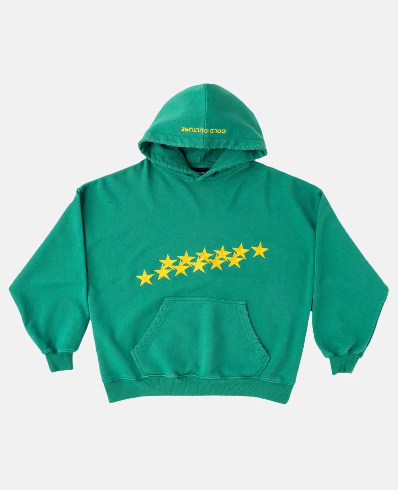 stars hoodie - green tree