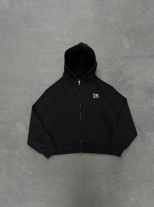 black zip-hoodie