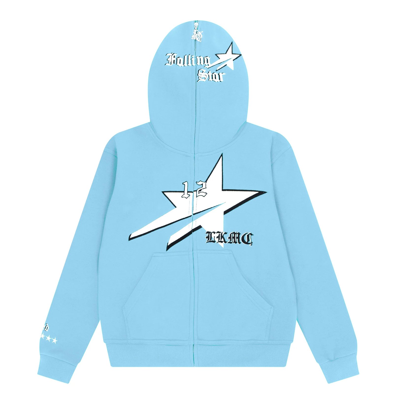 starboy zip hoodie - baby blue