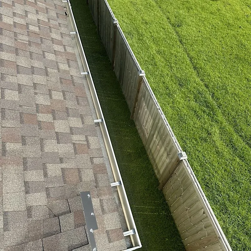 After pictures of a clean gutter on a Summerville SC home cleaned by RenovateWell