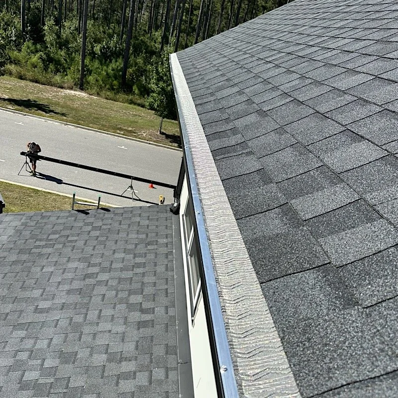 Stainless steel micro-mesh gutter guard in Charleston home