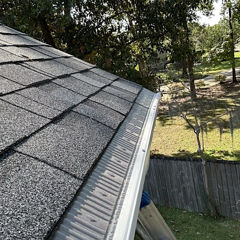 Stainless steel micro mesh gutter guards installed on home in Ridgeville SC
