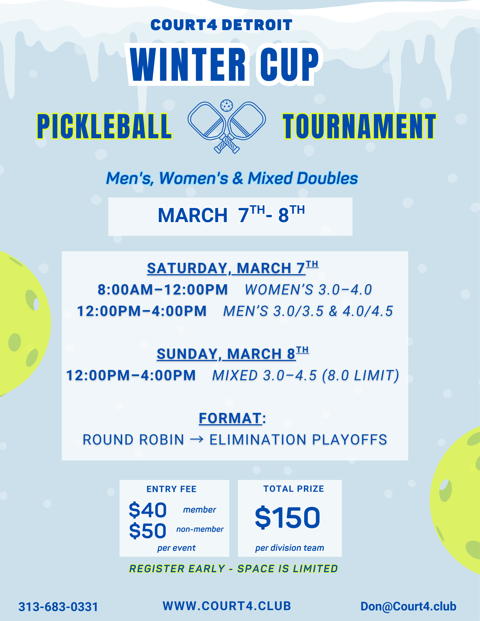 Winter Cup Pickleball Tournament 