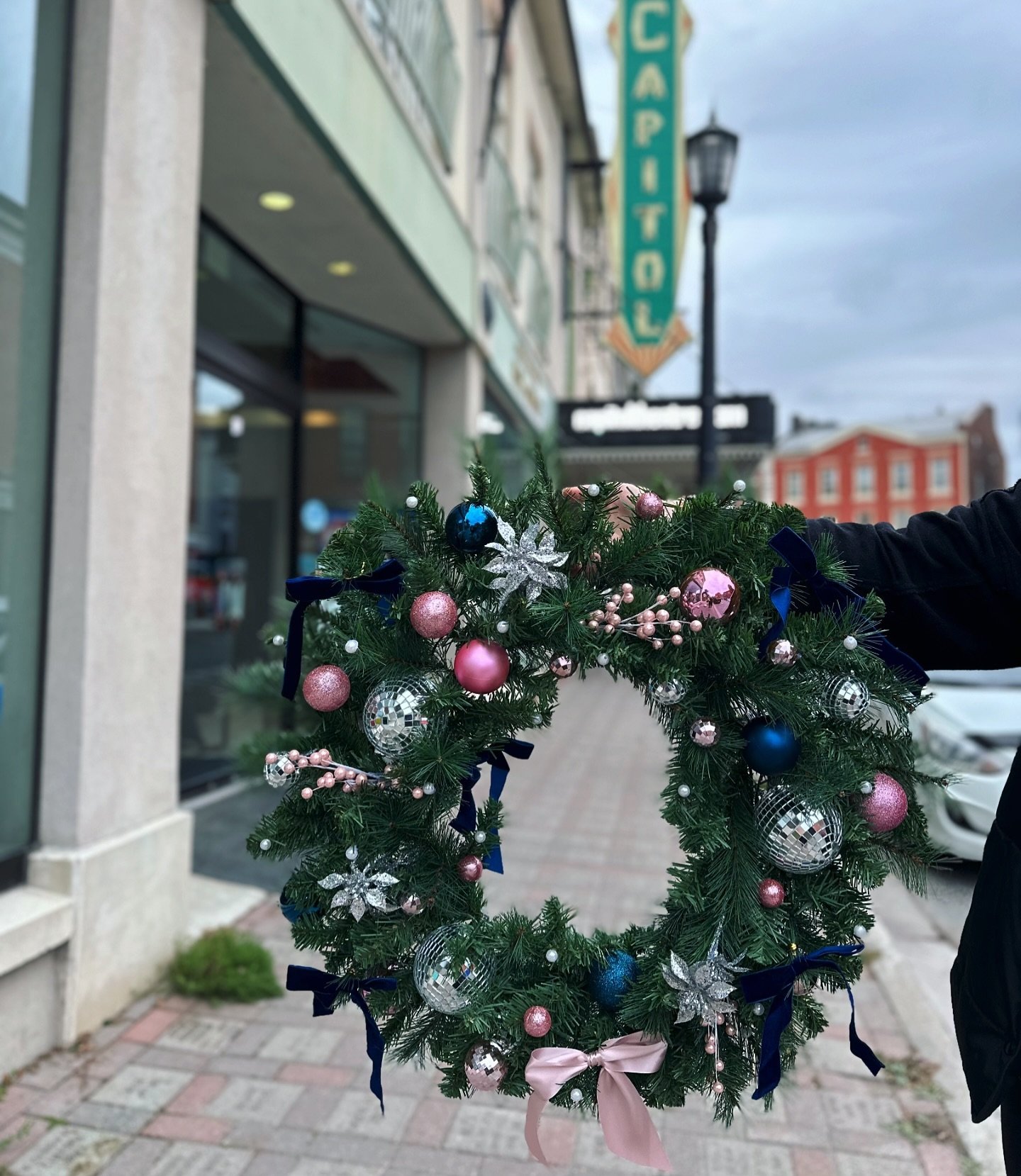 You can find our beautiful Studio 11 wreath at the @capitoltheatreporthope 28th Annual Festival of Lights and Trees until December 22nd💙✨ 

Tis the season🪩🩷