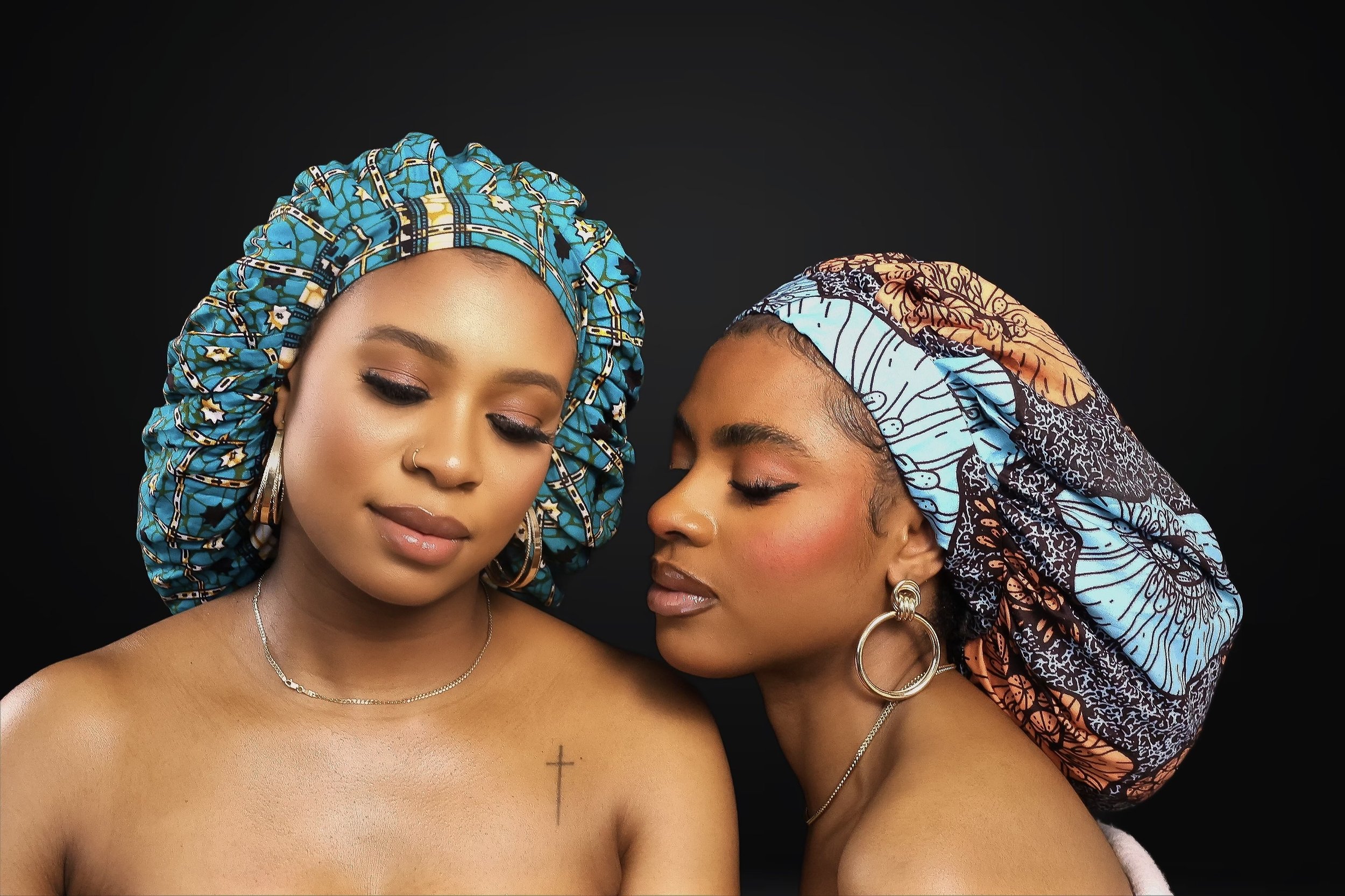 Satin Lined African Print Bonnet