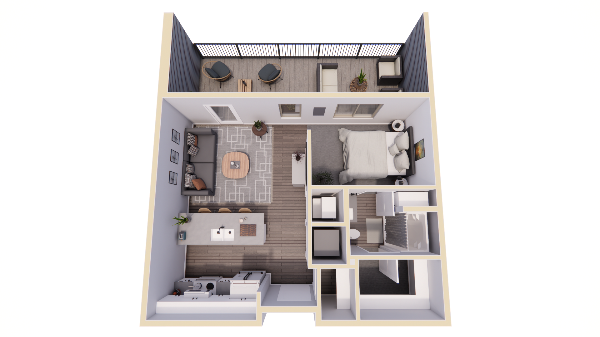Apartment Bldg - Studio Unit Dollhouse View - Perspective.png