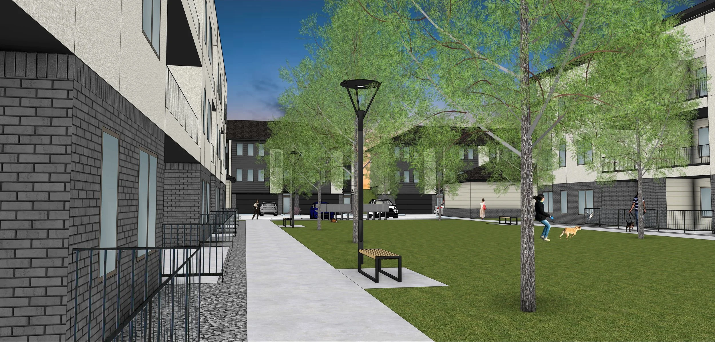 Courtyard View towards TH-3 - TH-4.jpg