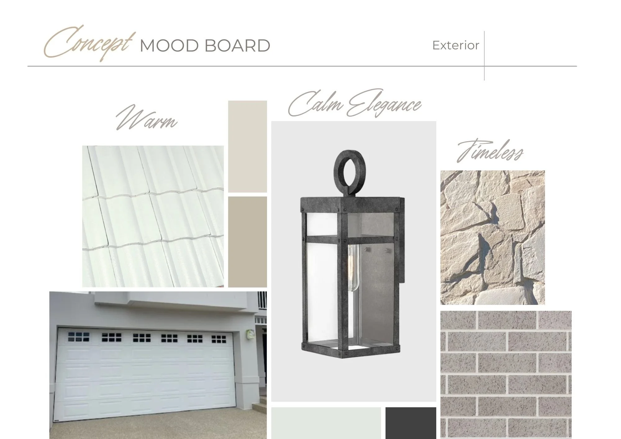 Modern Hamptons Facade in Gilead: Monier Saltspray &amp; Dover White Case Study