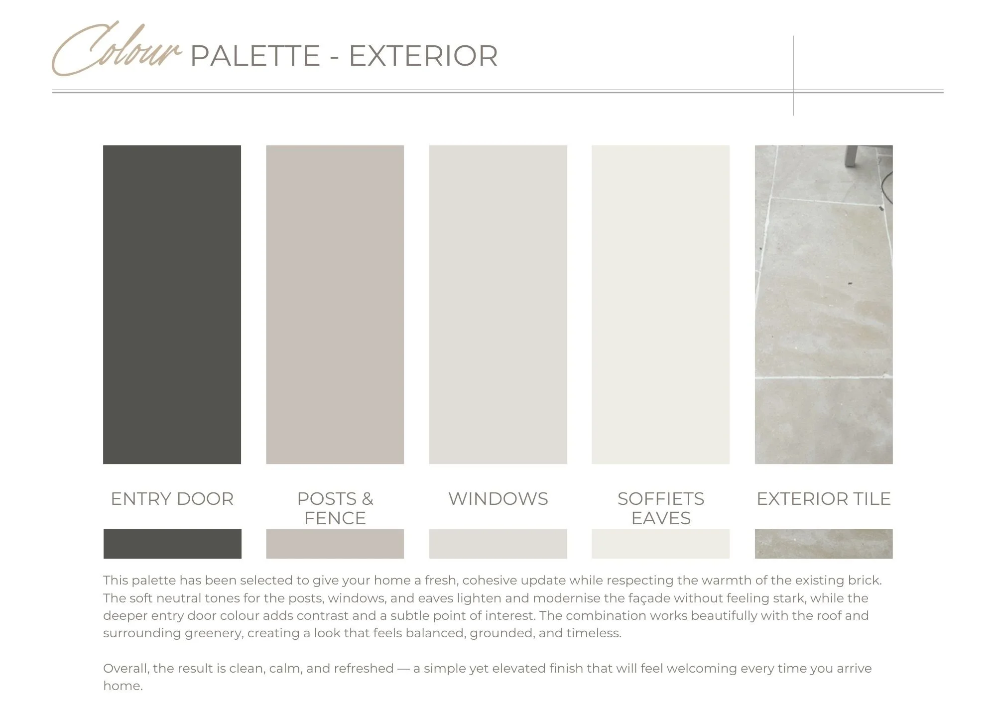 red brick house exterior colour palette