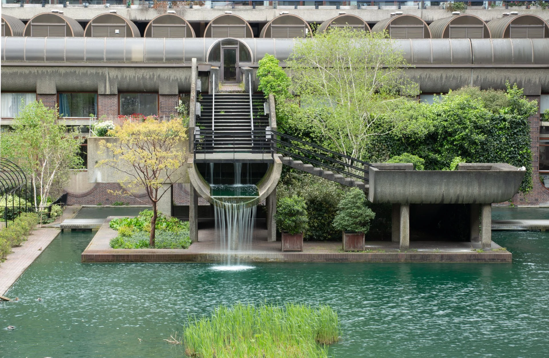 Barbican Centre Exterior pond 