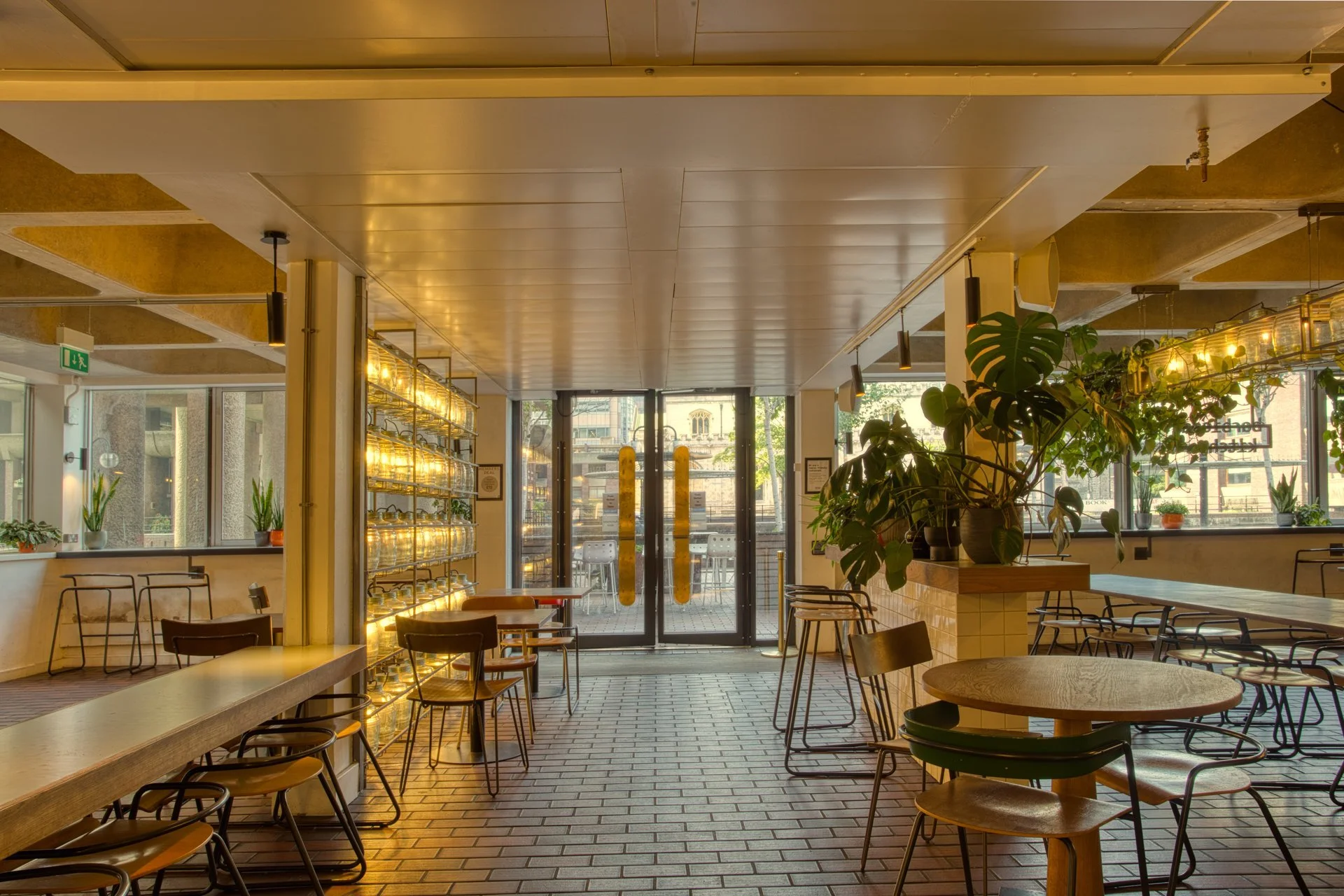 interior Symmetrical view of barbican kitchen architectural photography london