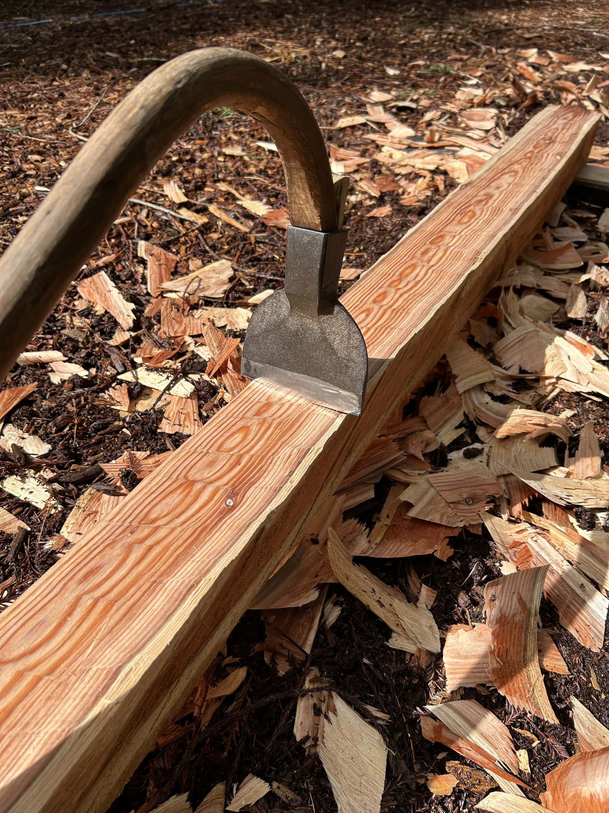 Log Peeling and Hewing