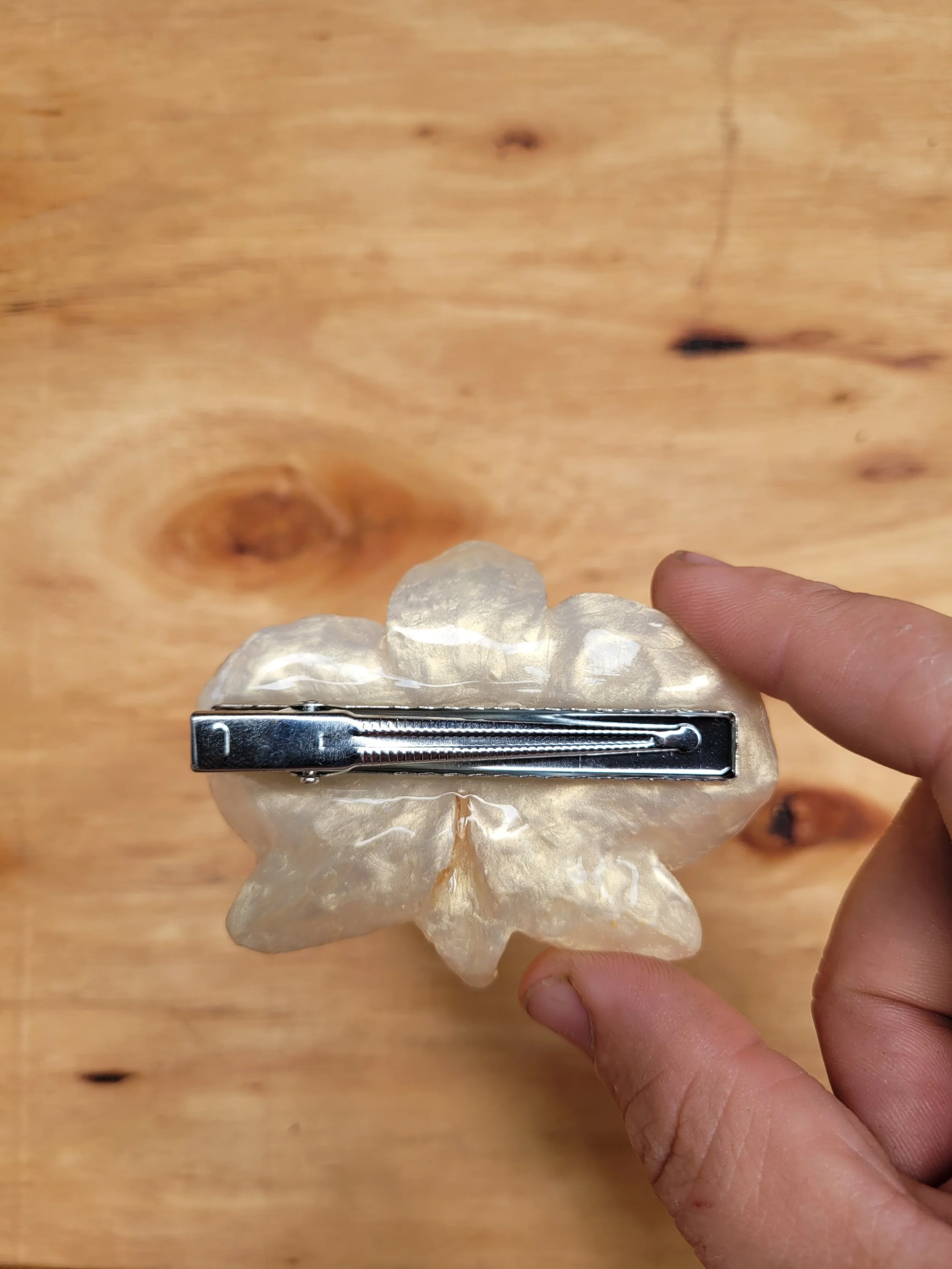 Orchid Alligator Hair Clip