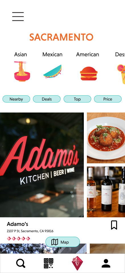 Local Sacramento Restaurants Screen 