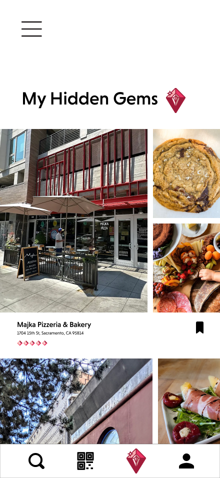 Your Saved Restaurant Screen