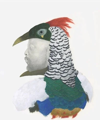  Πώς να γίνω πουλί | How to become a bird 
 
gouache and graphite on paper, 33,66 × 40 cm (13 × 16 in.) 