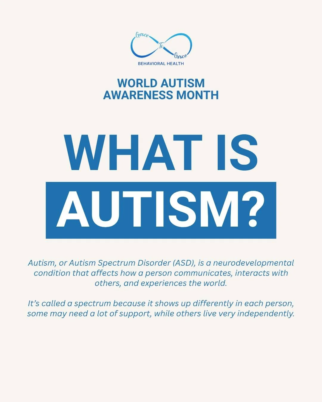 Autism is not something to &ldquo;fix.&rdquo;
It&rsquo;s a different way of seeing, feeling, and experiencing the world. 

Individuals with Autism Spectrum Disorder (ASD) may communicate, learn, and connect in their own unique ways, and that&rsquo;s 