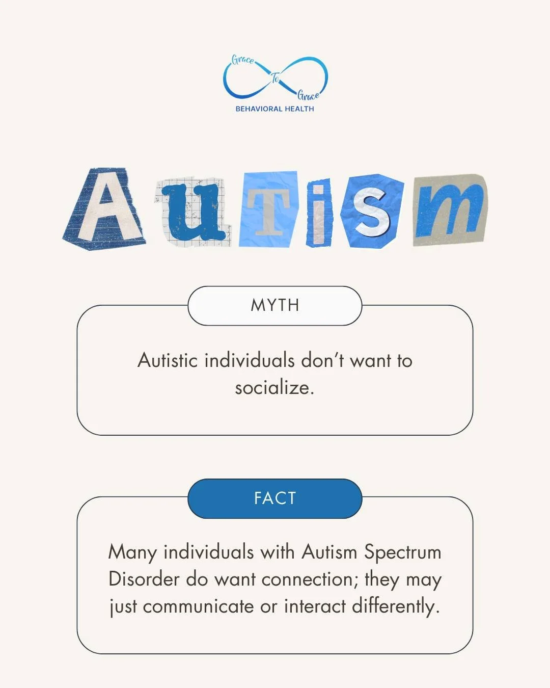 Not everything you hear about autism is true. Let&rsquo;s break the myths:

This Autism Month, let&rsquo;s choose understanding over assumptions. 
Need guidance? Book a session with a professional in-person or online.

#AutismAwareness #DifferentNotL