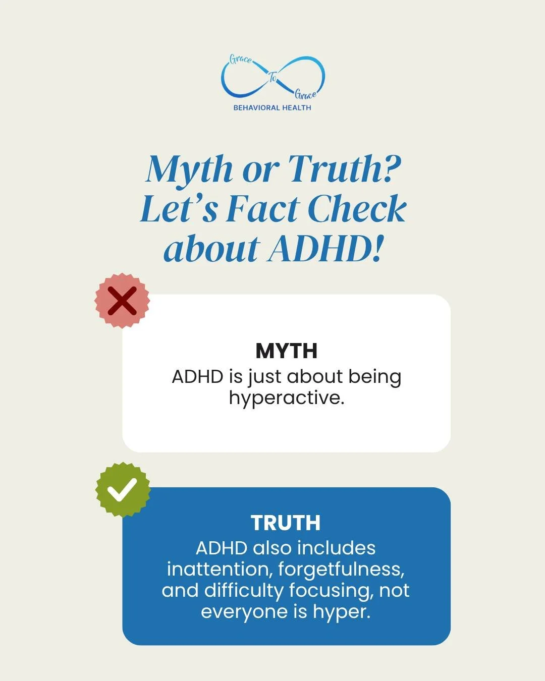 There are so many misconceptions about Attention Deficit Hyperactivity Disorder. 

It&rsquo;s often seen as bad behavior or a lack of discipline, when in reality, it&rsquo;s a neurodevelopmental condition that affects focus, emotions, and self-regula