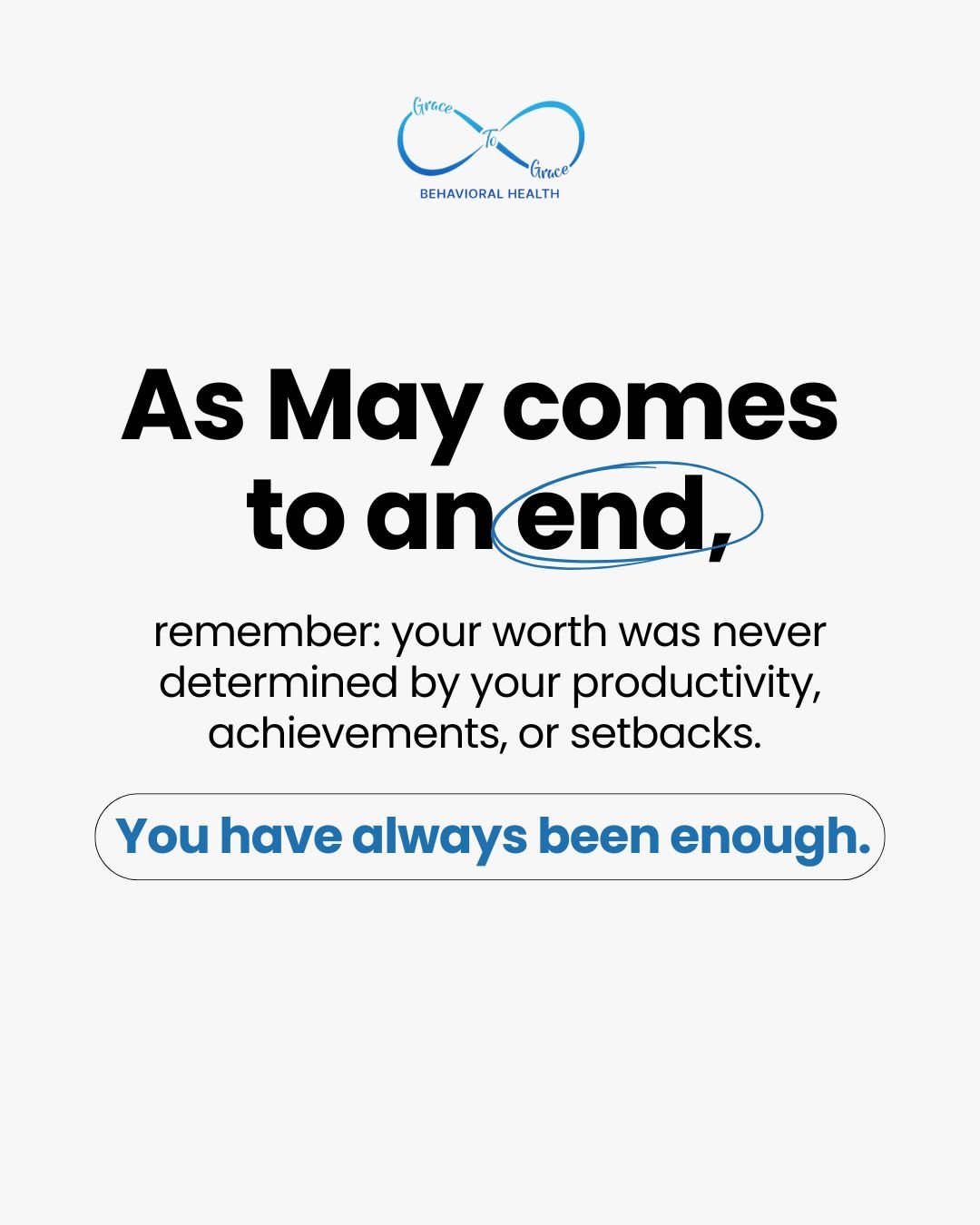 May is coming to an end, and before we welcome a new month, take a moment to acknowledge how far you've come.

You may not have achieved every goal. You may have faced challenges, setbacks, or moments of self-doubt. But none of those things define yo
