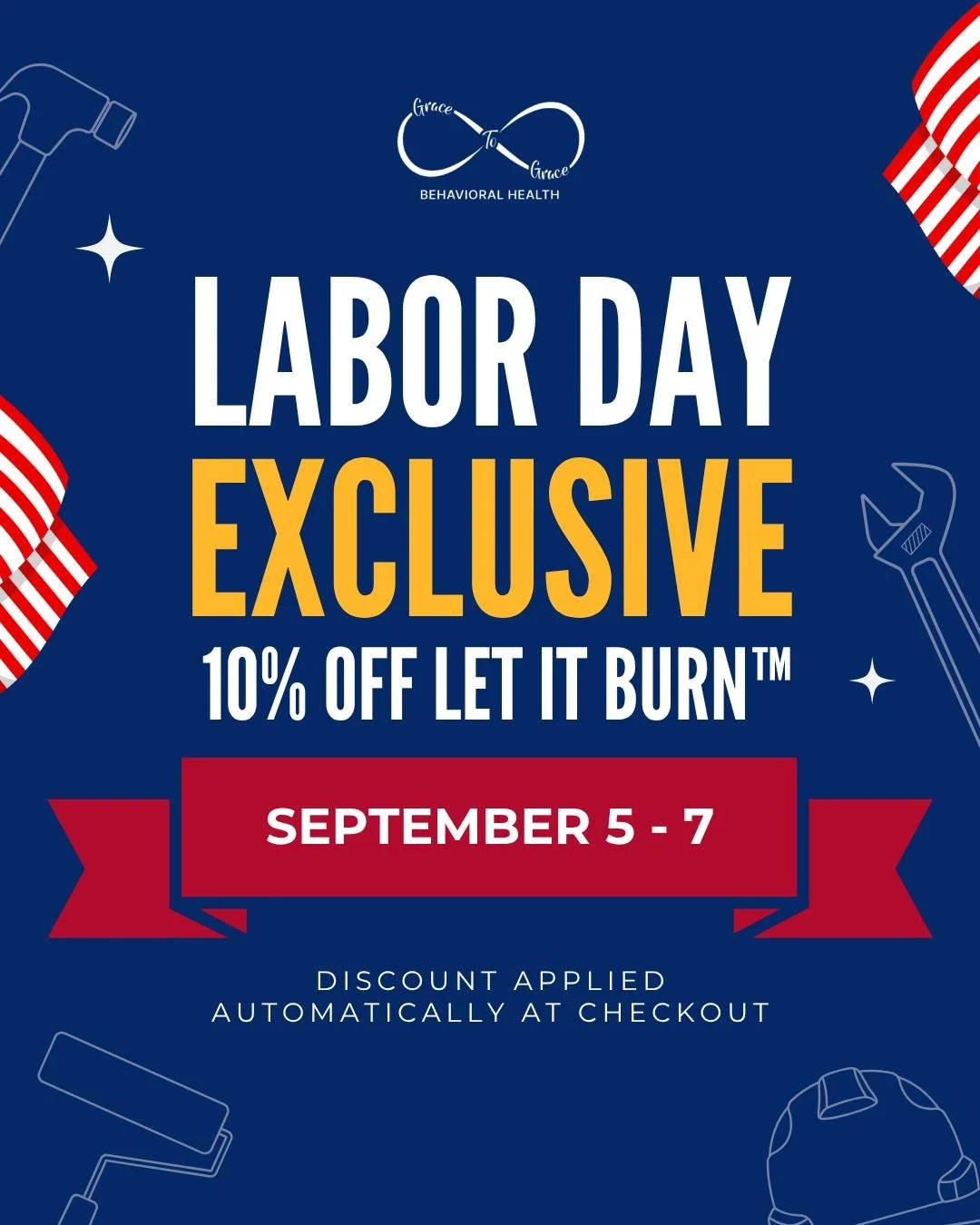 LABOR DAY SALE IS HERE!

You&rsquo;ve carried enough. This Labor Day, give yourself permission to release, reset, and step into what&rsquo;s next.

Get 10% OFF your Let It Burn&trade; experience for a limited time.

No promo code needed; your discoun