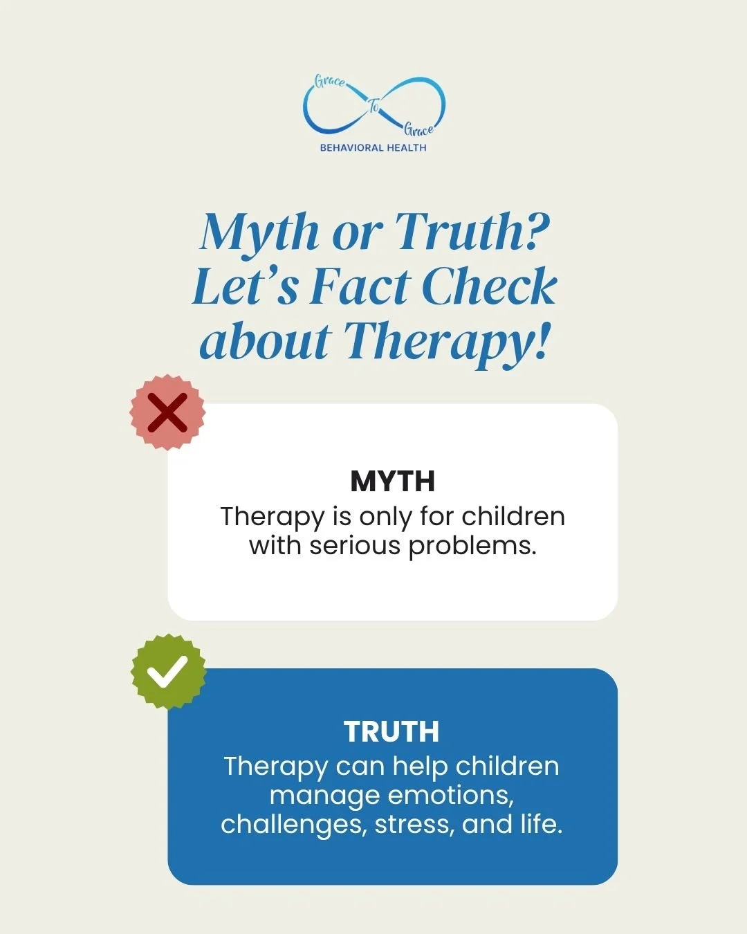 There are many misconceptions about child therapy. 

But getting support doesn&rsquo;t mean something is wrong with your child. 

Therapy can give children a safe space to express their feelings, understand big emotions, build coping skills, and navi
