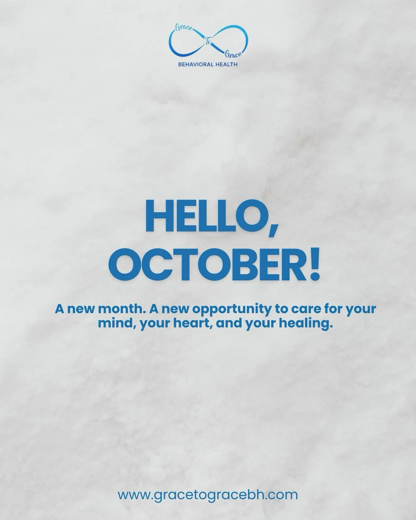 Hello, October! 💙

A new month is here, bringing new opportunities to slow down, check in with yourself, and care for your mental health.

Give yourself permission to rest.
Give yourself space to heal.
Give yourself grace for where you are in the jo