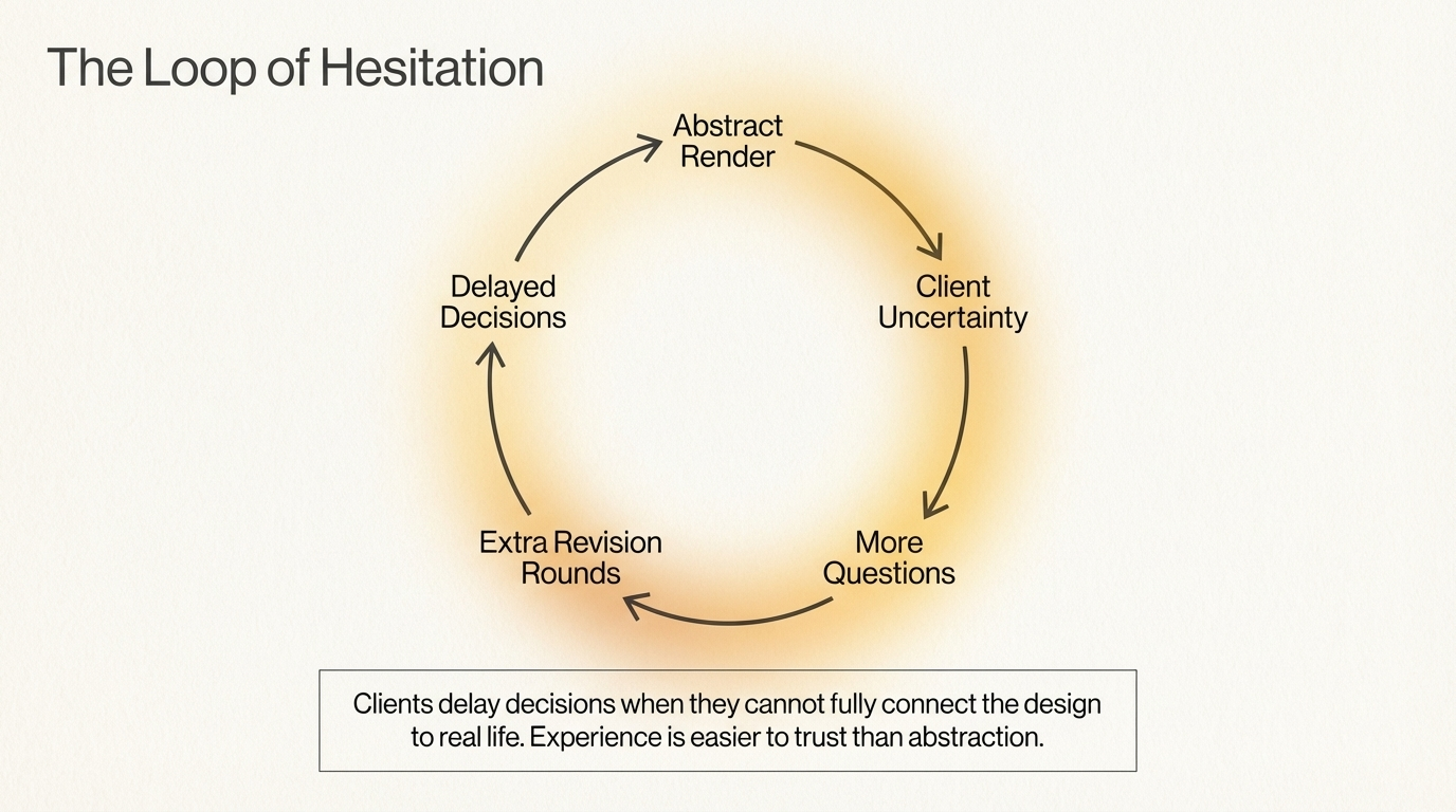 How Storytelling in Renders Builds Trust, Speeds Approvals, and Sells the Vision