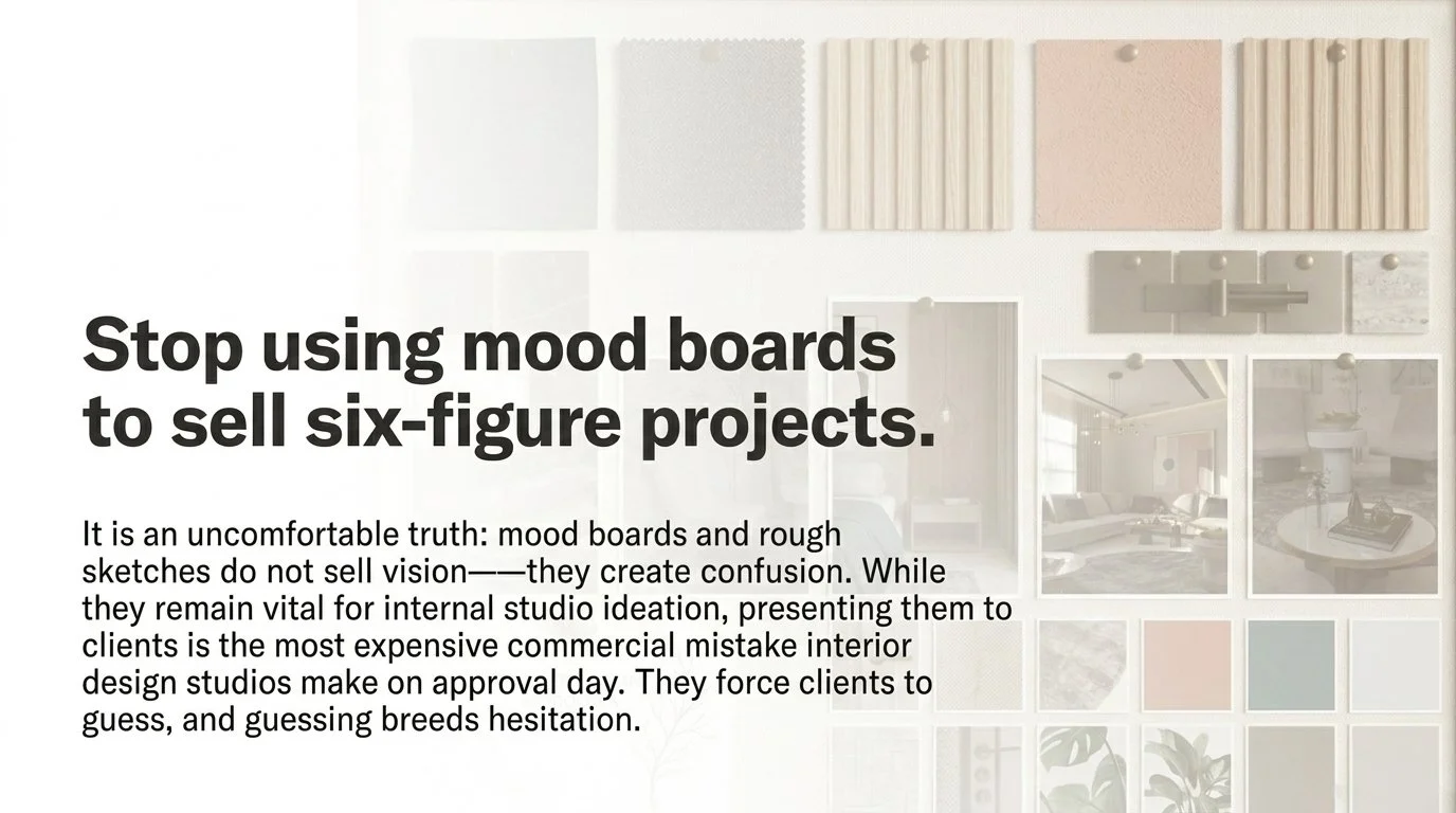 Why Sketches and Mood Boards Are Costing Your Studio Approvals: The Case for Photorealistic Visualisation