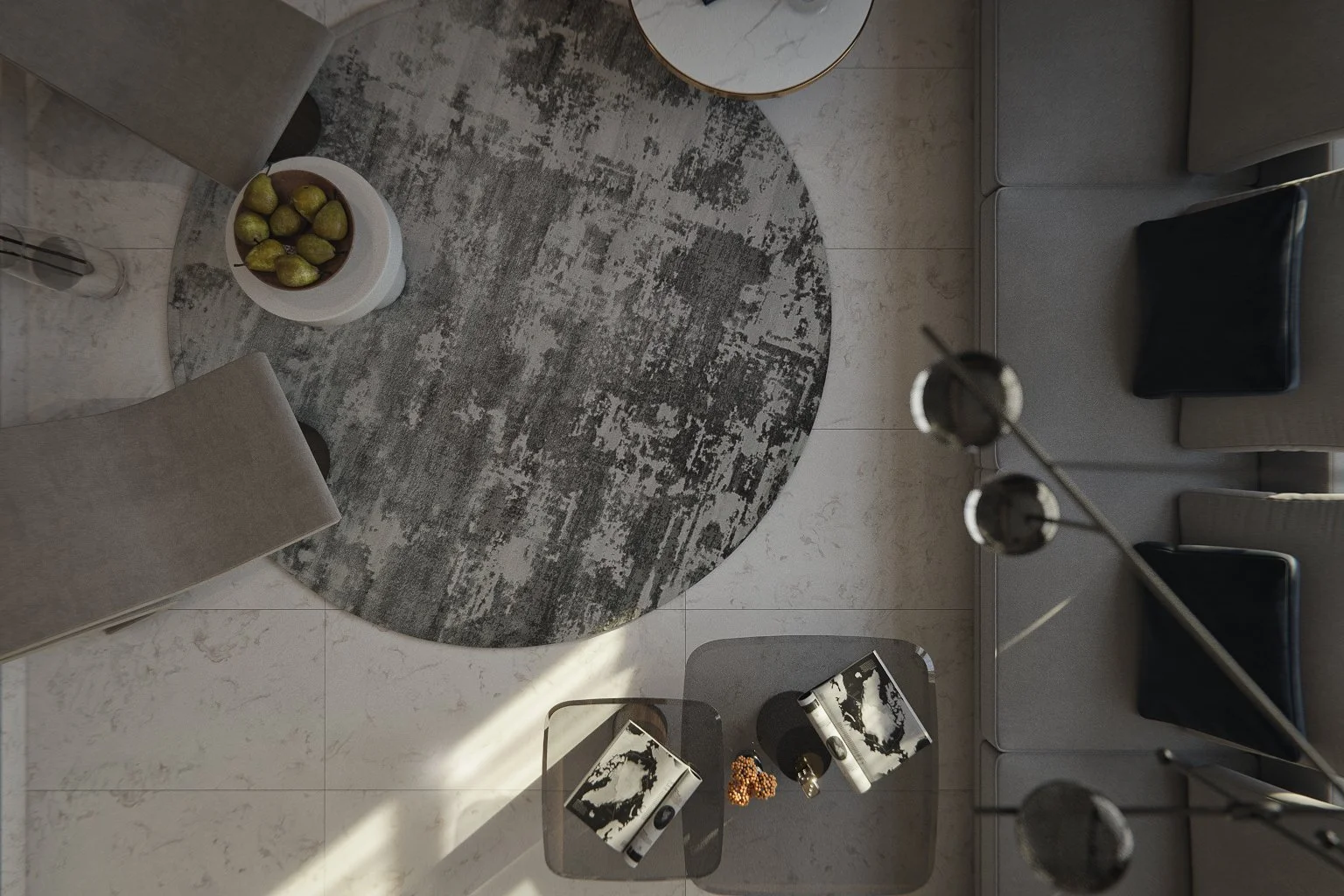 day detail render of a top view — 3D interior visualisation for an Adelaide residential project by Sinan Designs