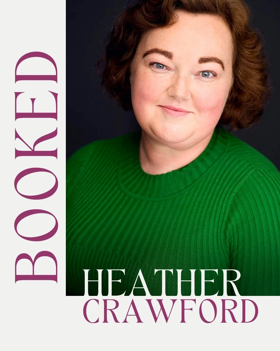 HEATHER CRAWFORD has been booked on an Australian feature film ✨