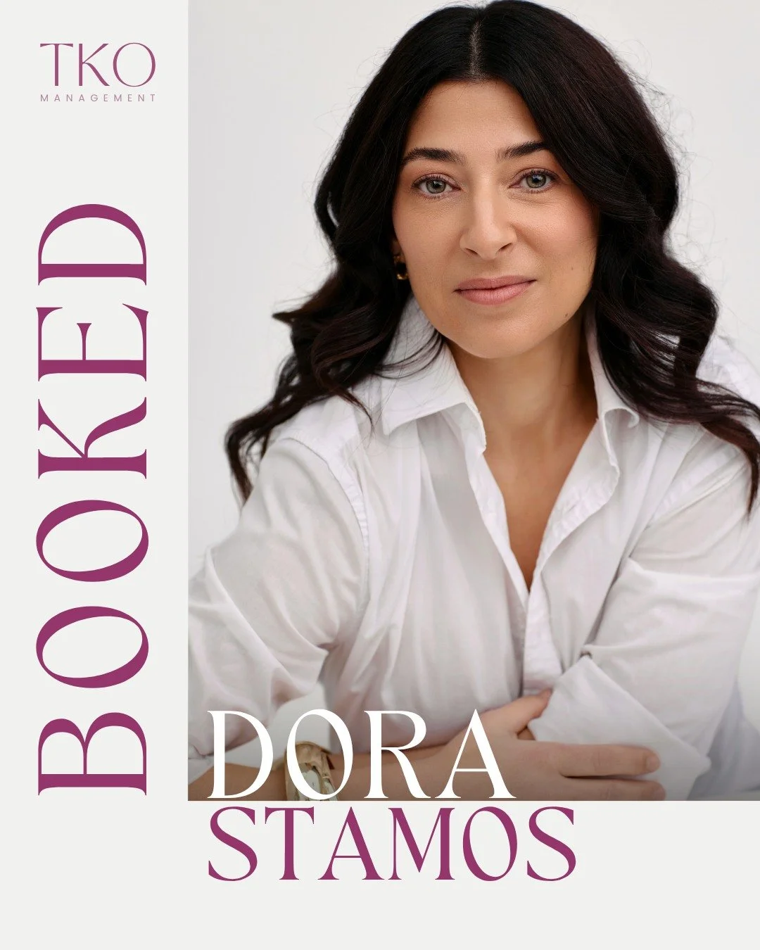 Congratulations DORA STAMOS, who has booked a TVC campaign ✨
