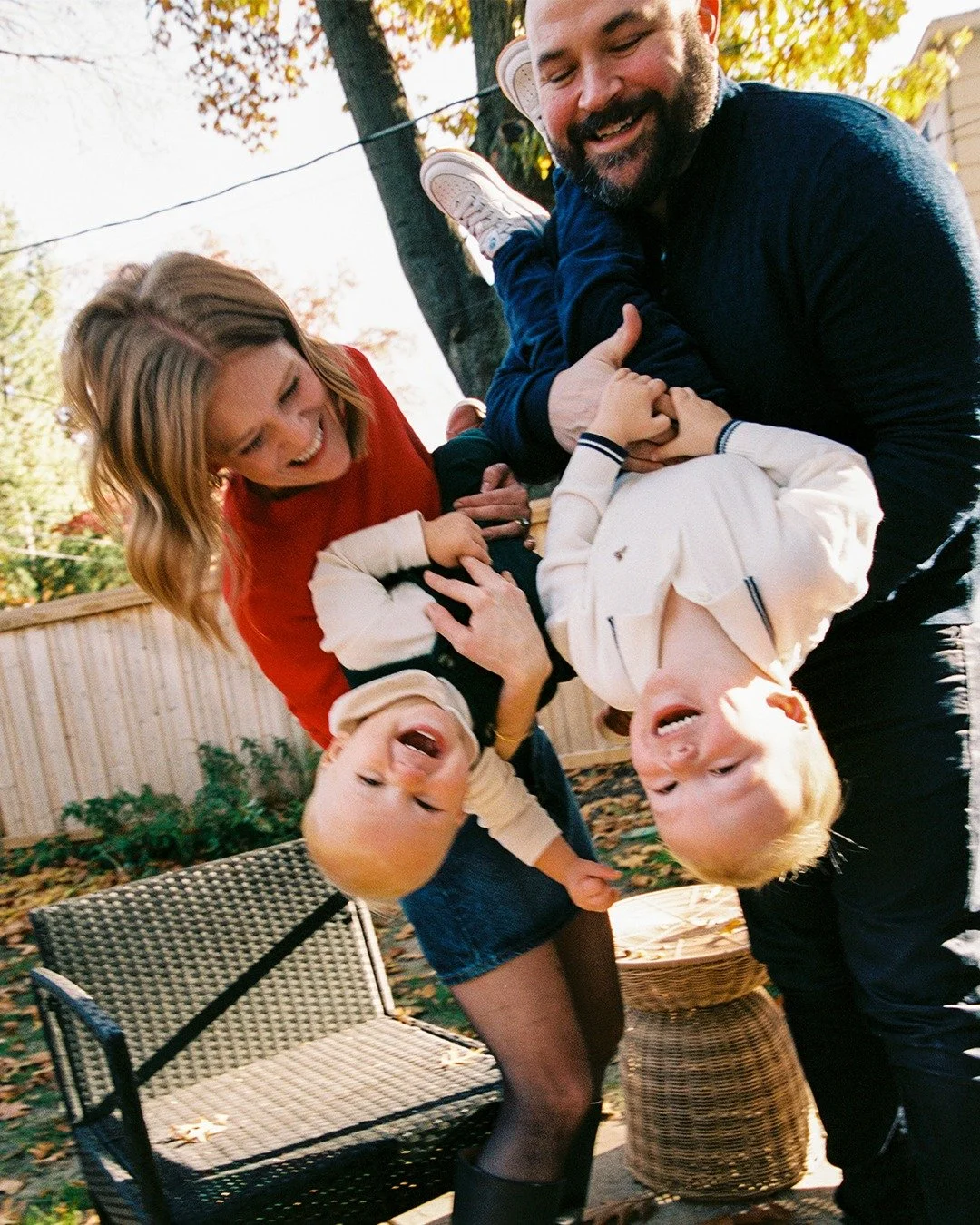 Fond memories from this in-home session last Fall. They wanted to capture the everyday joyful moments at their new KC home. Running circles in the house, how much they love their dad, being held by mom, playing in the yard. Capturing the real feeling