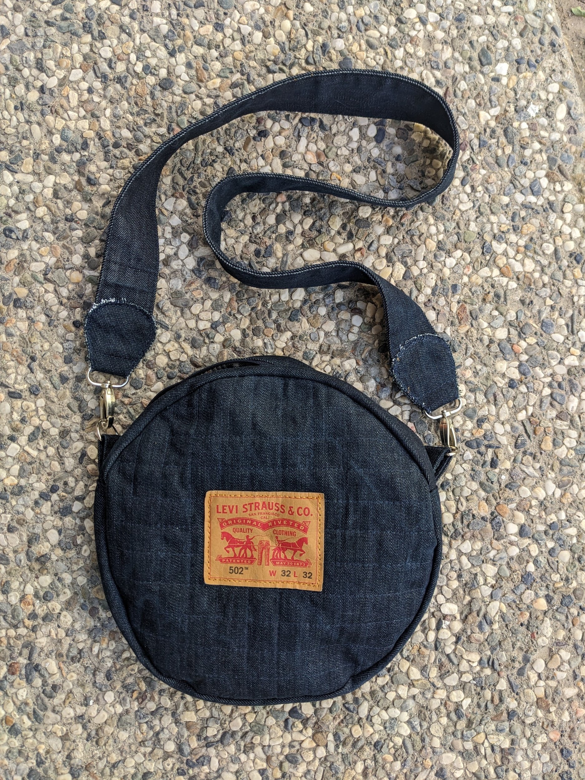 Round Denim Bag